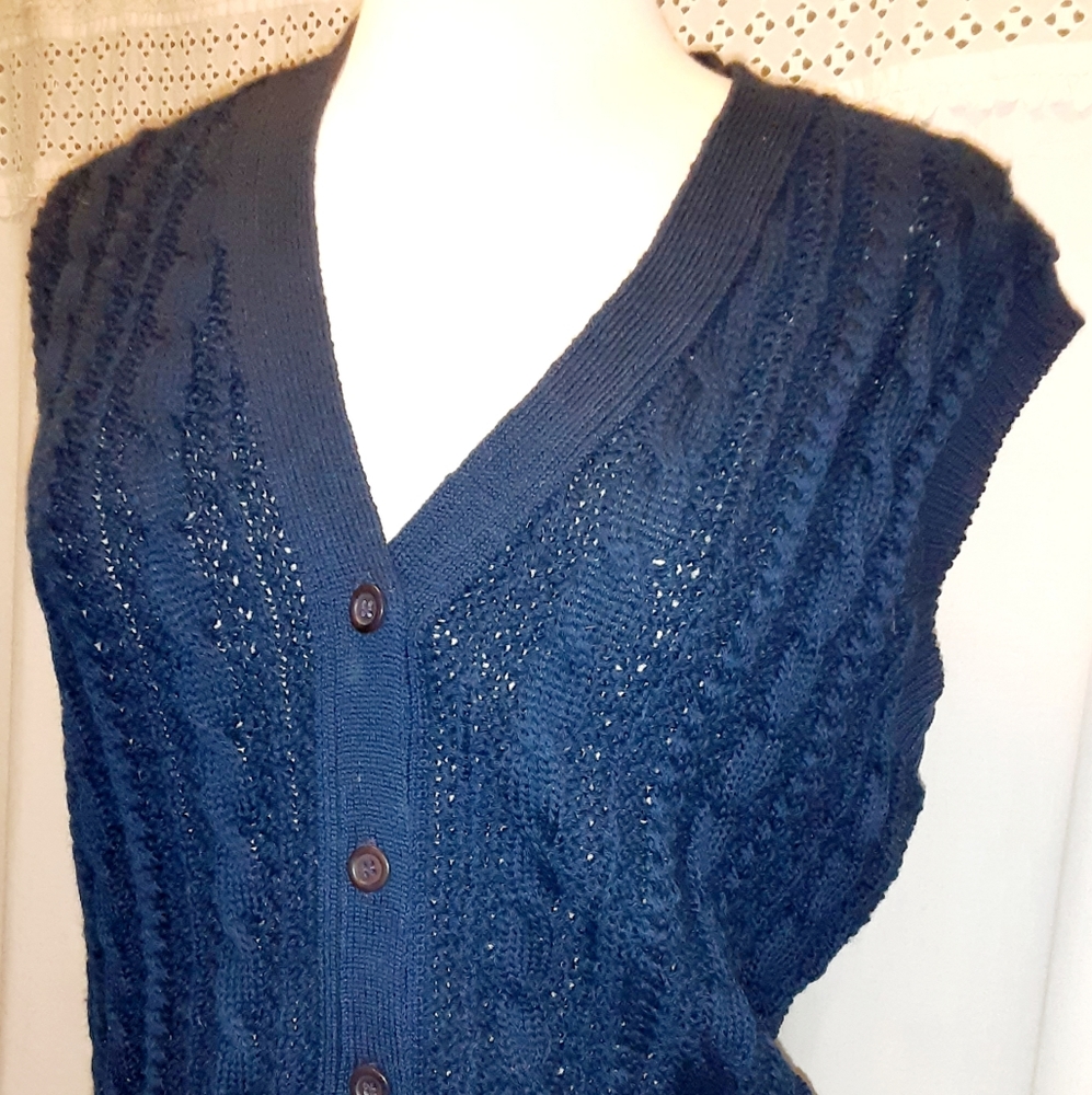 Pendleton knitted vest small s 100% virgin knit